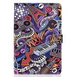 Universal 10Inches Laptop Protective Case with Front Snap Cute Cartoon Color Painted PU Cover  Graffiti