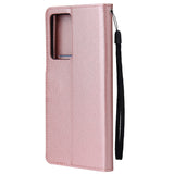 For HUAWEI PSmart 2020/Y5P/Y6P PU Leather Mobile Phone Cover with 3 Cards Slots Phone Frame Rose gold
