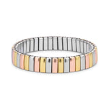 Tri-tone Stainless Steel Stretch Bracelet