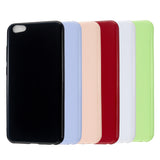 For VIVO Y67/Y71 Cellphone Cover Glossy TPU Phone Case Anti-Dust Stain-proof Easy Install Screen Protector Bright black