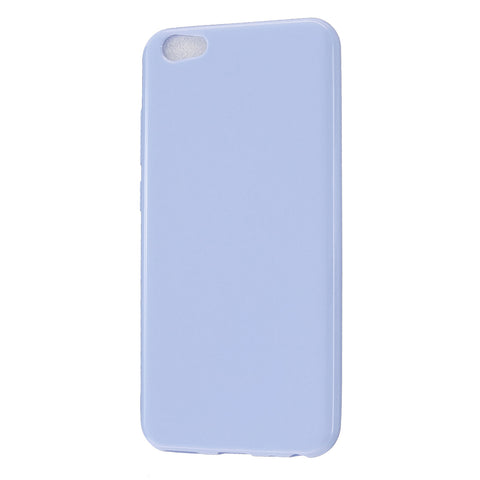 For VIVO Y67/Y71 Cellphone Cover Glossy TPU Phone Case Anti-Dust Stain-proof Easy Install Screen Protector Taro purple