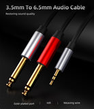 Jack 3.5mm to 6.35mm Adapter Audio Cable for Mixer Amplifier CD Player Speaker 6.5mm 3.5 Splitter Jack Male Audio Cable