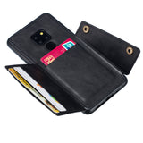 For HUAWEI MATE 20 Double Buckle Non-slip Shockproof Cell Phone Case with Card Slot Bracket black