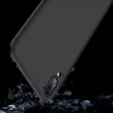 For HUAWEI Y7 2019 Ultra Slim PC Back Cover Non-slip Shockproof 360 Degree Full Protective Case black