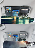 Car Sun Visor Card Holder Glasses Clip with Mobile Phone Bag gray