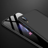 For HUAWEI Y7 2019 Ultra Slim PC Back Cover Non-slip Shockproof 360 Degree Full Protective Case black