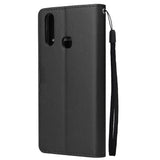 For VIVO Y17 Cellphone Cover PU Leather Shell All-round Protection Mobile Phone Case Precise Cutout Wallet Design Stand Function Black
