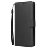 For VIVO Y17 Cellphone Cover PU Leather Shell All-round Protection Mobile Phone Case Precise Cutout Wallet Design Stand Function Black
