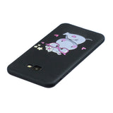 For Samsung A5 2017 Cartoon Lovely Coloured Painted Soft TPU Back Cover Non-slip Shockproof Full Protective Case with Lanyard yellow