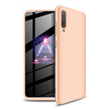 For Samsung A70 Ultra Slim PC Back Cover Non-slip Shockproof 360 Degree Full Protective Case gold