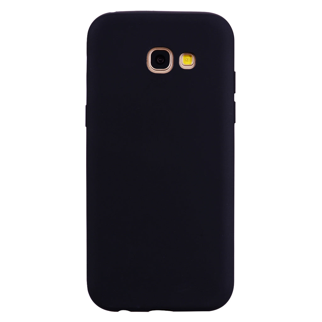 for Samsung A5 2017 Cute Candy Color Matte TPU Anti-scratch Non-slip Protective Cover Back Case black
