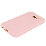 for Samsung A5 2017 Cute Candy Color Matte TPU Anti-scratch Non-slip Protective Cover Back Case Light pink