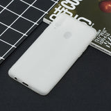 For Samsung A10S A20S Shockproof TPU Back Cover Soft Candy Color Frosted Surface Mobile Phone Case white