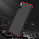 For Samsung A70 Ultra Slim PC Back Cover Non-slip Shockproof 360 Degree Full Protective Case Red black red