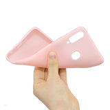 For Samsung A10S A20S Shockproof TPU Back Cover Soft Candy Color Frosted Surface Mobile Phone Case Light pink