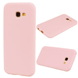 for Samsung A5 2017 Cute Candy Color Matte TPU Anti-scratch Non-slip Protective Cover Back Case Light pink
