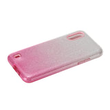 For Samsung A01/A11 European version/A31/A71 Phone Case Gradient Color Glitter Powder Phone Cover with Airbag Bracket Pink