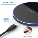 Wireless Magnetic Charger Ultra-thin Aluminum Alloy Quick Charge15wqi Charger 15 w black