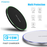 Wireless Magnetic Charger Ultra-thin Aluminum Alloy Quick Charge15wqi Charger 15 w white