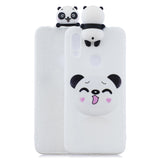 For Redmi 7 3D Cartoon Lovely Coloured Painted Soft TPU Back Cover Non-slip Shockproof Full Protective Case big face cat