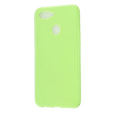 For OPPO A7/F9/F9 Pro Cellphone Cover Non-Slip Ultra Thin Silm Fit Easy Install Soft TPU Smartphone Shell Fluorescent green
