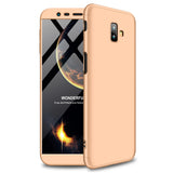For Samsung J6 Plus/ J6 Prime 3 in 1 360 Degree Non-slip Shockproof Full Protective Case Rose gold_Samsung J6 Plus/ J6 Prime