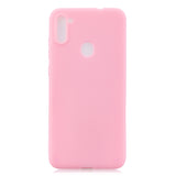 For Samsung A01/ A11/A21/A41/A51/A71/A81/A91 Mobile Phone Case Lovely Candy Color Matte TPU Anti-scratch Non-slip Protective Cover Back Case 5 dark pink