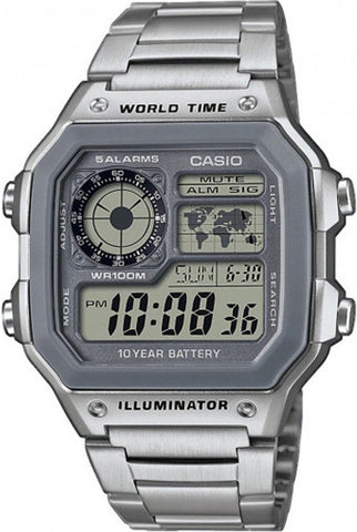 Casio Men's Stainless Steel Quartz Watch with Digital Dial