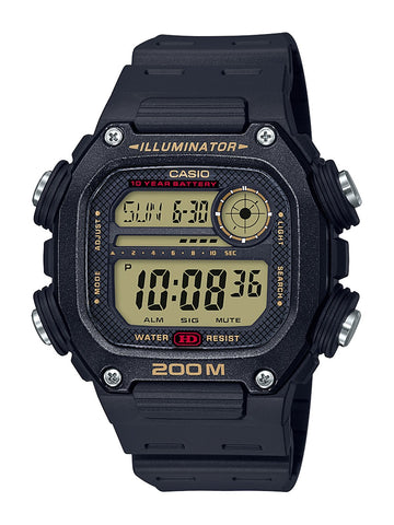 Casio Men's Multi Alarm Chrono Digital Black Watch