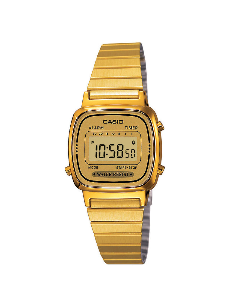 Casio Women's Gold Stainless Steel Digital Watch