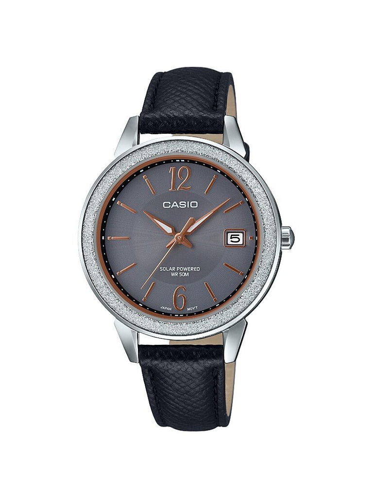 Casio Women's Black Leather Bracelet Watch