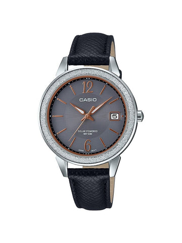 Casio Women's Black Leather Bracelet Watch