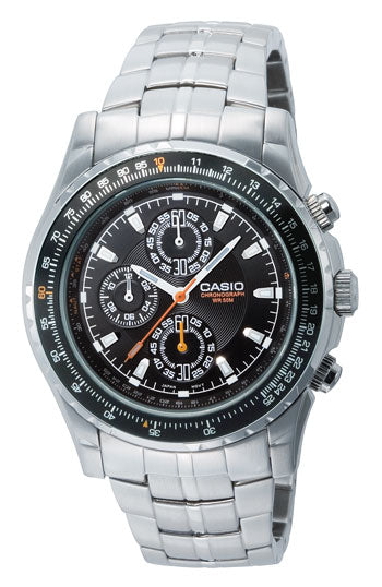 Casio Men's MTP4500D-1AV Slide Rule Bezel Aviator Stainless Steel Watch