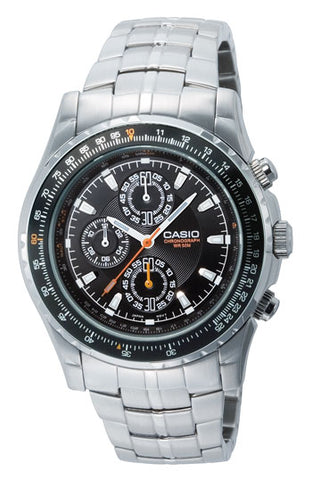 Casio Men's MTP4500D-1AV Slide Rule Bezel Aviator Stainless Steel Watch