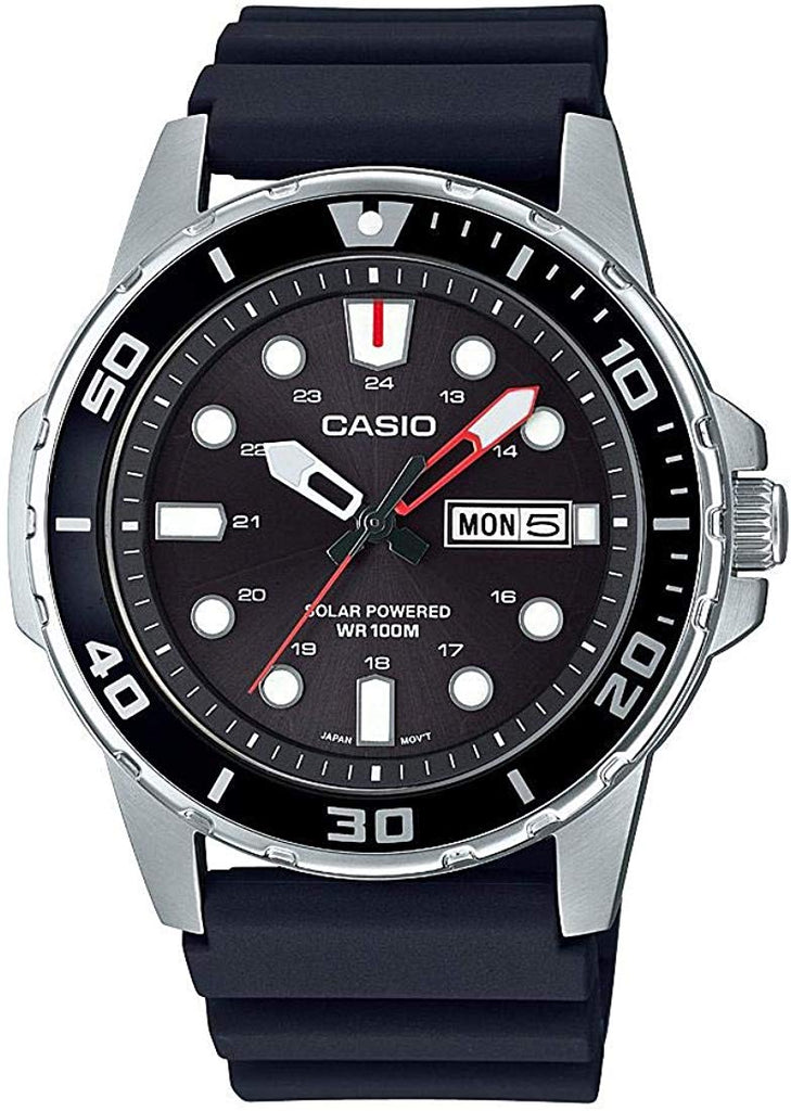 Casio Men's Stainless Steel Quartz Resin Strap Watch