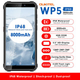 Oukitel WP5 Quad Core 32G Android 9.0 5MP Front Camera 5.5inch 8000mAh Battery Mobile Phone Smartphone Orange