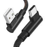 Universal USB Elbow Data Transmission Line Fast Charging Micro USB Type-C 8 Pin Line for Mobile Phone 1M