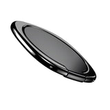 Universal Metal Bracket 360 Flexible Rotation Finger Ring Phone Stand Desktop Stand Gun black