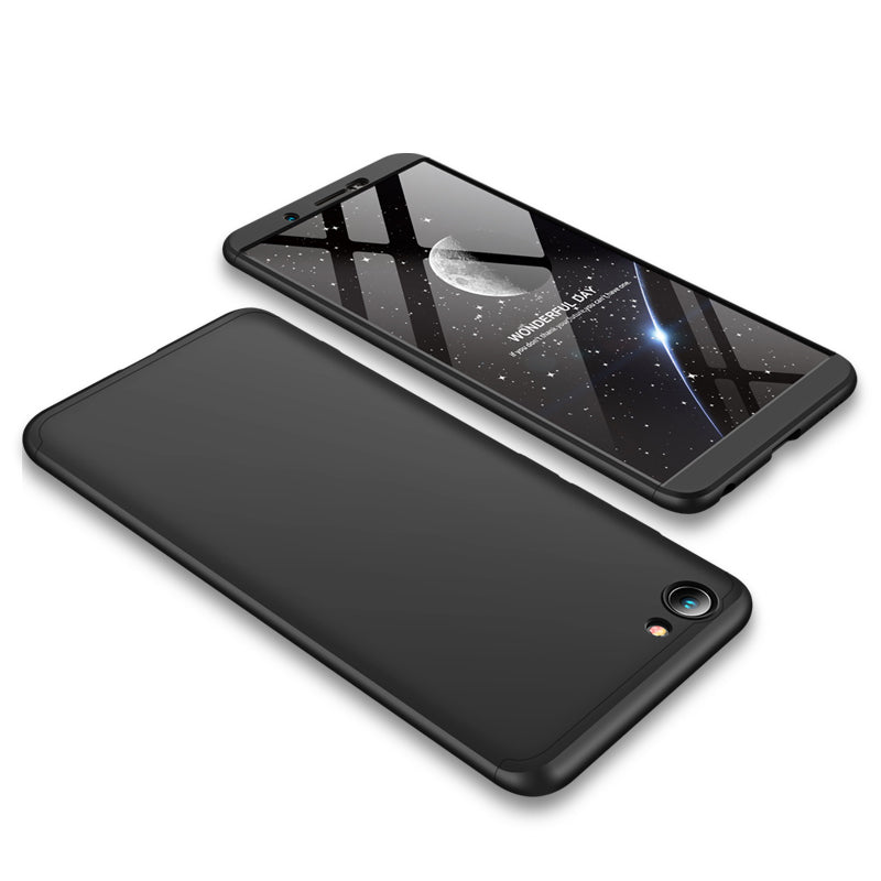 For VIVO Y71 Slim 3 in 1 Hybrid Hard Case Full Body 360 Degree Protection Back Cover black