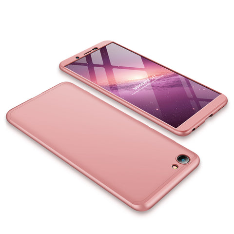 For VIVO Y71 Slim 3 in 1 Hybrid Hard Case Full Body 360 Degree Protection Back Cover Rose gold