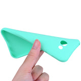 for Samsung A5 2017 Cute Candy Color Matte TPU Anti-scratch Non-slip Protective Cover Back Case Light blue