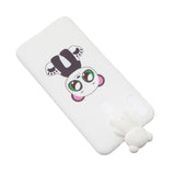 For Samsung A11 Soft TPU Back Cover Cartoon Painting Mobile Phone Case Shell with Bracket panda