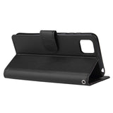 For HUAWEI PSmart 2020/Y5P/Y6P PU Leather Mobile Phone Cover with 3 Cards Slots Phone Frame black