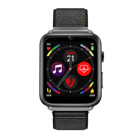 LEMFO LEM10 4G Smart Watch Android 7.1 3G RAM 32G ROM 1.88 inch Big Screen LTE 4G Sim Camera GPS WIFI Heart Rate Nylon black_16 GB