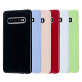 For Samsung S10/S10E/S10 Plus Cellphone Case Precise Cutouts Simple Profile Soft TPU Mobile Phone Shell Taro purple