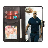 For XiaoMI 10 Pro Mobile Phone Cover PU Leather Front Buckle Smart Shell Anti-fall Phone Case 1 black