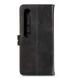 For XiaoMI 10 Pro Mobile Phone Cover PU Leather Front Buckle Smart Shell Anti-fall Phone Case 1 black