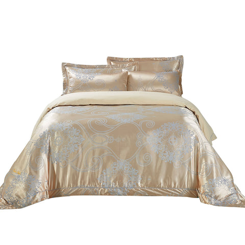DM506Q Dolce Mela Bedding - Verona, Luxury Jacquard Queen size Duvet Cover Set