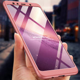 For Samsung A7 2018 3 in 1 360 Degree Non-slip Shockproof Full Protective Case Silver black silver_Samsung A7 2018