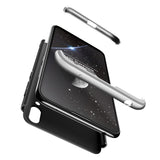 For HUAWEI Y7 2019 Ultra Slim PC Back Cover Non-slip Shockproof 360 Degree Full Protective Case Silver black silver